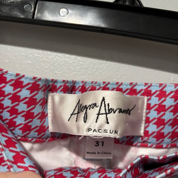 Allegra Abrams Unisex Houndstooth Flare Pants Size 31 Pacsun - Picture 7 of 9